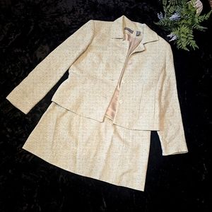 Gorgeous, Kate Hill Sage, Ltd Green Twill suit, mini skirt